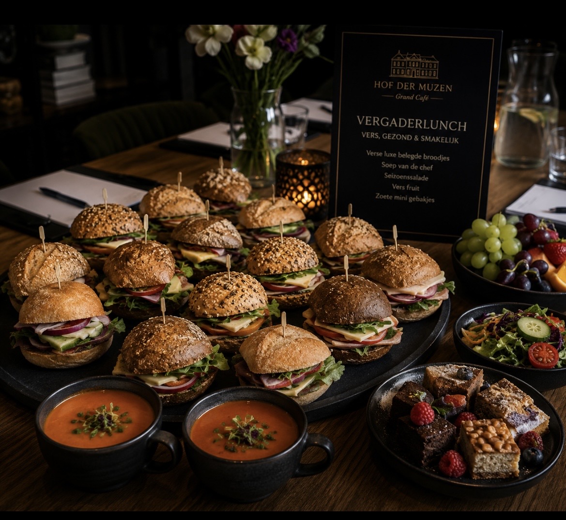 Verse vergaderlunch en belegde broodjes bij Hof der Muzen